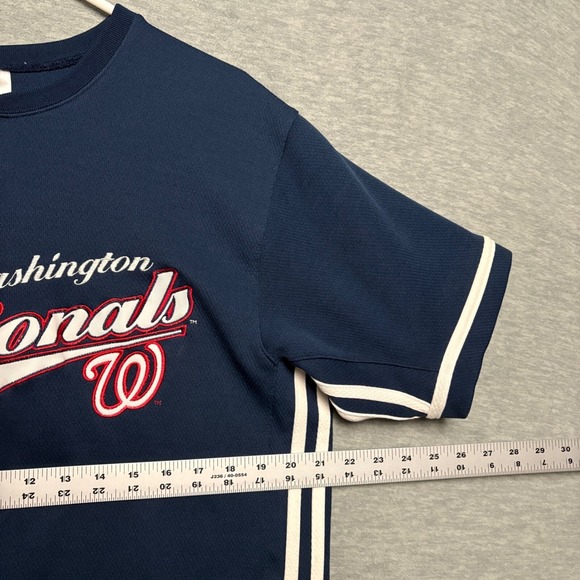 Adidas Washington Nationals Jersey Shirt Embroidered Baseball MLB Navy ‎ Medium - Picture 3 of 8